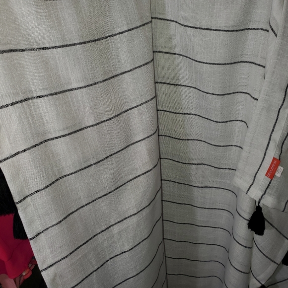 Opalhouse Other Opalhouse Curtains 53 X 93 White Black Stripes And